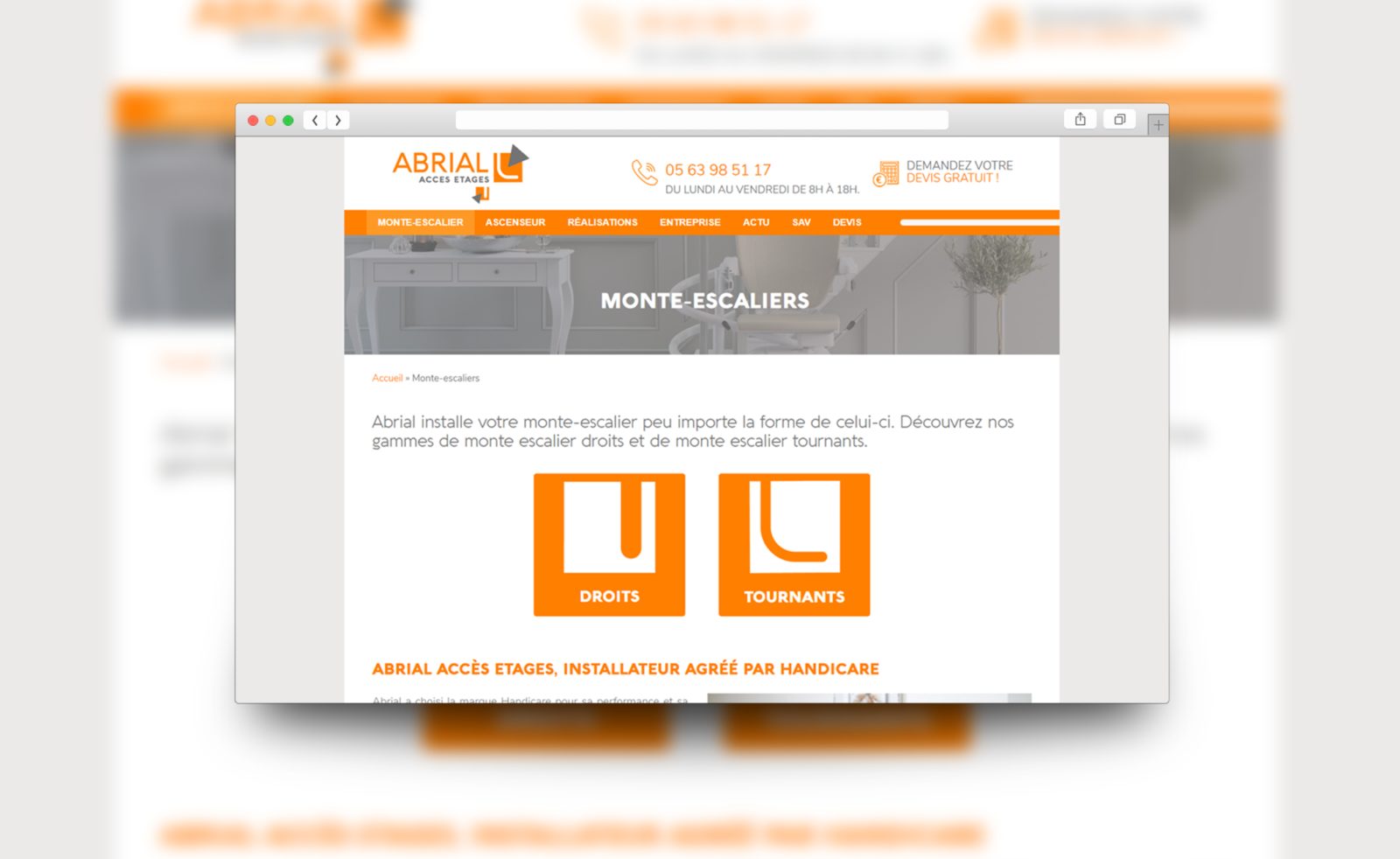 Refonte graphique du site d'abrial
